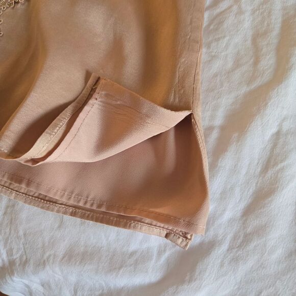 CAMI NYC 100% Silk Lace-Up Halter Cami in Champagne - XS - Picture 5 of 7